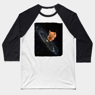 orange Cat on the Milky Way Baseball T-Shirt